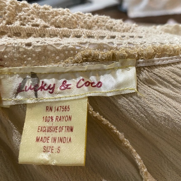 Lucky &Coco women’s blouse off shoulder elastic collar tassels boho style - Picture 3 of 10